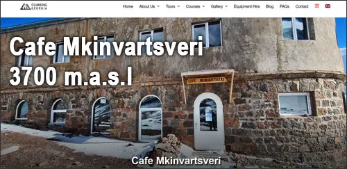 A photo of Cafe Mkinvartsveri - Georgia's highest cafe at 3700 metres for outdoor adventure lovers