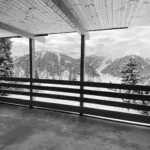 Terrace Bakhmaro open air balcony on the top floor, looking over mountains